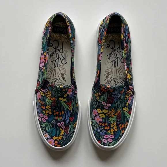 Keds x Rifle Paper Co. Womens Double Decker Garden Party Canvas Slip-On Sneakers - Picture 9 of 16
